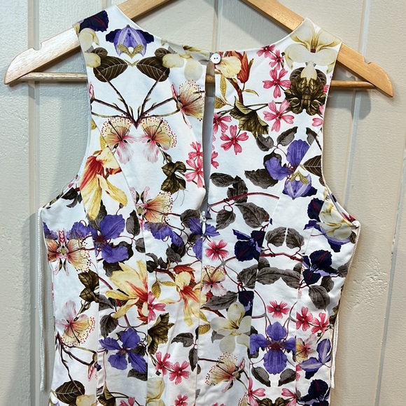 Ronnie Nicole  flowered pleated dress w ruffle - Picture 7 of 9